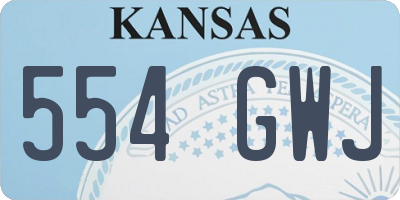 KS license plate 554GWJ