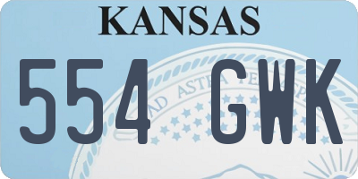KS license plate 554GWK