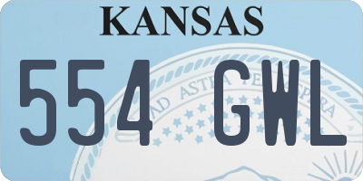 KS license plate 554GWL