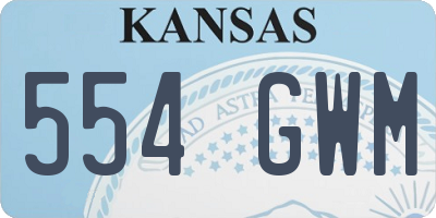 KS license plate 554GWM