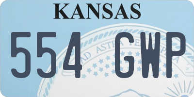 KS license plate 554GWP