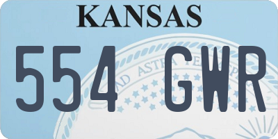 KS license plate 554GWR