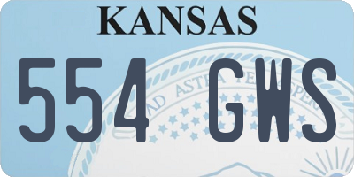 KS license plate 554GWS
