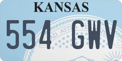 KS license plate 554GWV