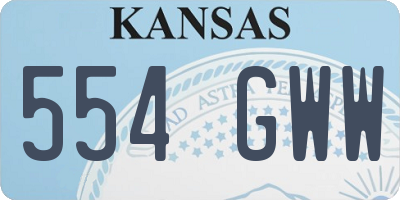 KS license plate 554GWW