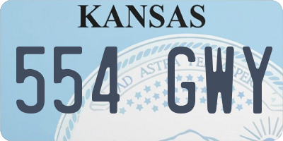 KS license plate 554GWY