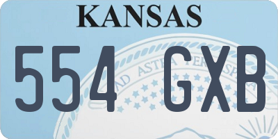 KS license plate 554GXB