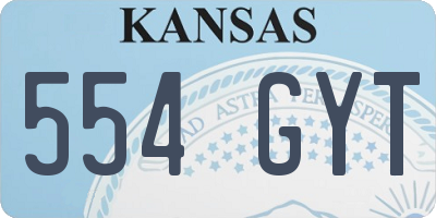 KS license plate 554GYT