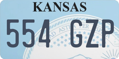 KS license plate 554GZP