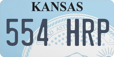 KS license plate 554HRP