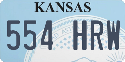 KS license plate 554HRW