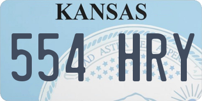 KS license plate 554HRY