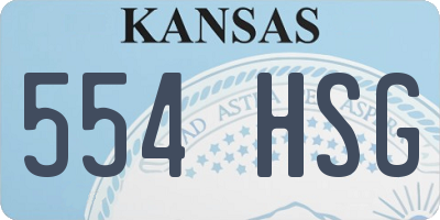 KS license plate 554HSG