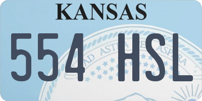 KS license plate 554HSL