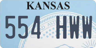 KS license plate 554HWW