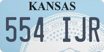 KS license plate 554IJR