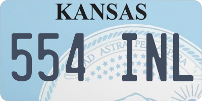 KS license plate 554INL
