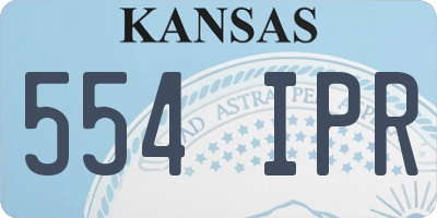 KS license plate 554IPR