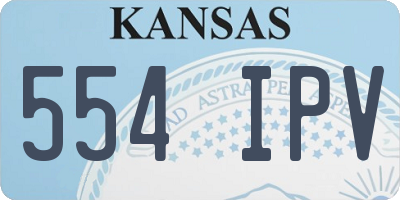 KS license plate 554IPV
