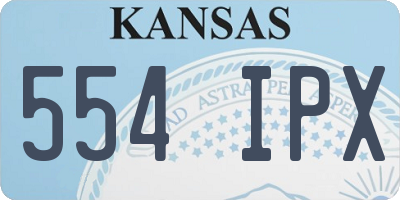 KS license plate 554IPX