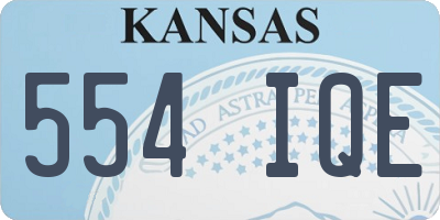 KS license plate 554IQE