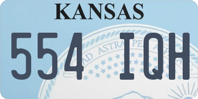 KS license plate 554IQH