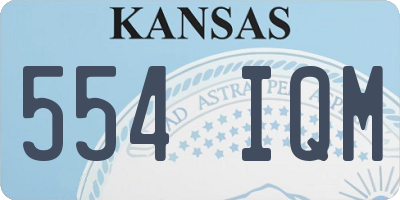 KS license plate 554IQM