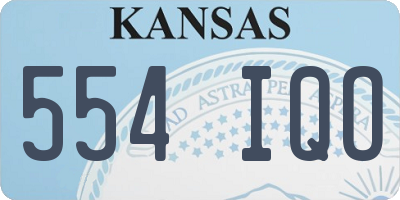KS license plate 554IQO