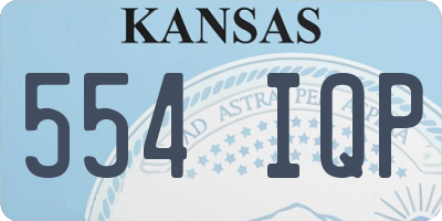 KS license plate 554IQP