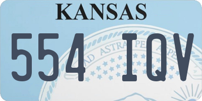 KS license plate 554IQV