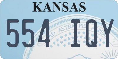 KS license plate 554IQY
