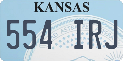 KS license plate 554IRJ