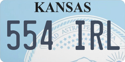 KS license plate 554IRL