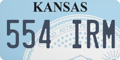 KS license plate 554IRM