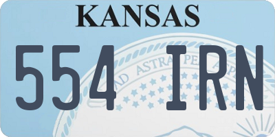 KS license plate 554IRN