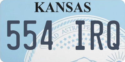 KS license plate 554IRQ