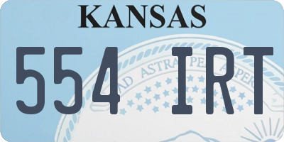 KS license plate 554IRT