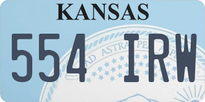 KS license plate 554IRW