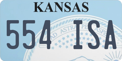 KS license plate 554ISA