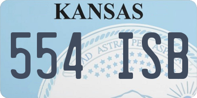 KS license plate 554ISB