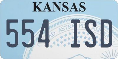 KS license plate 554ISD