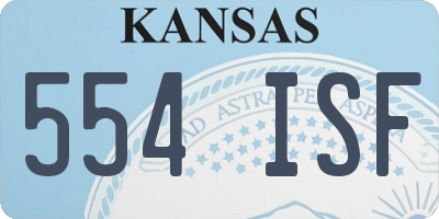 KS license plate 554ISF