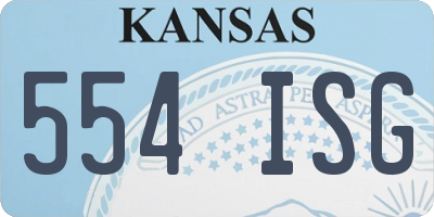 KS license plate 554ISG