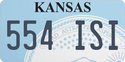 KS license plate 554ISI