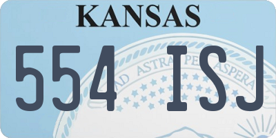 KS license plate 554ISJ