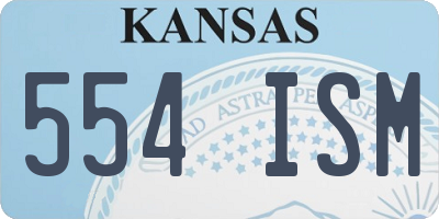 KS license plate 554ISM