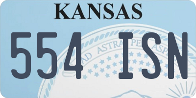 KS license plate 554ISN