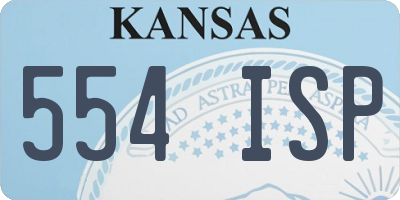 KS license plate 554ISP