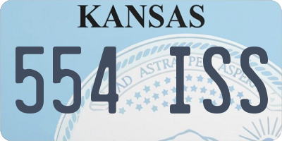 KS license plate 554ISS