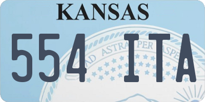 KS license plate 554ITA